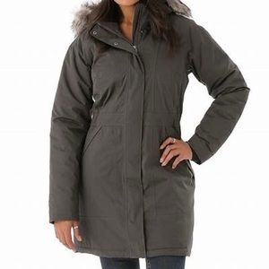 Women’s North Face Grey Down Arctic Puffer Parka Size Large with Removable Hood